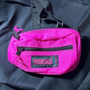 Jordache Fuchsia Belt Bag with Black Details